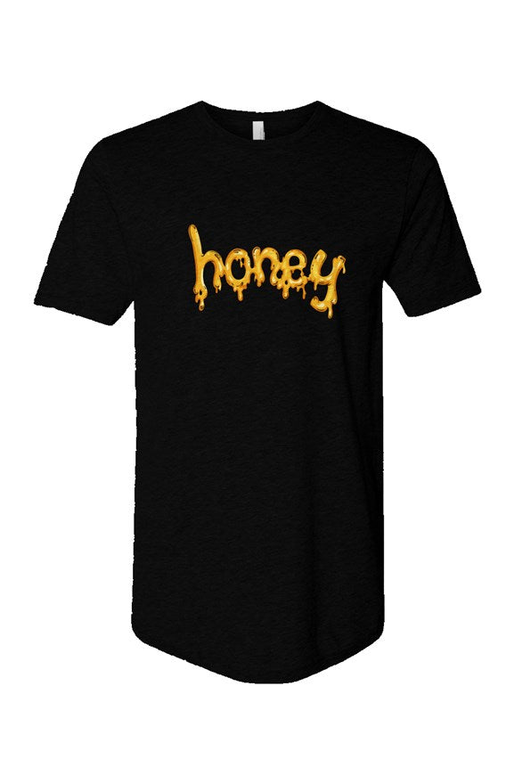 Cotton Long Body Short Sleeve Crew - honey drip